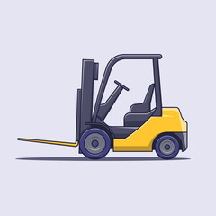 Forklift vector illustration, perfect for Equipment Store and Rental Company logo design