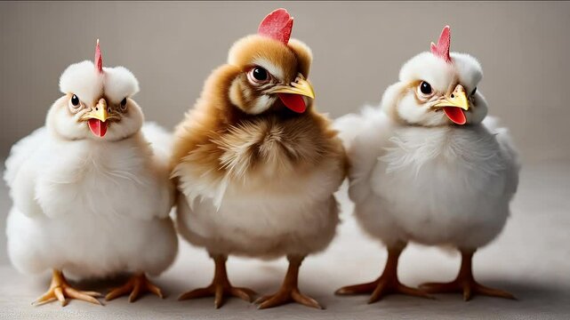 cute funny white chicken bird feather dirty farm meat cluck natural looking domestic nature rooster cock coop red black