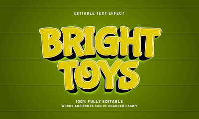 bright toys editable text effects with a kids and toys theme