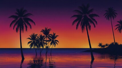 Obraz premium Lightning Highlights a Tropical Wonderland 