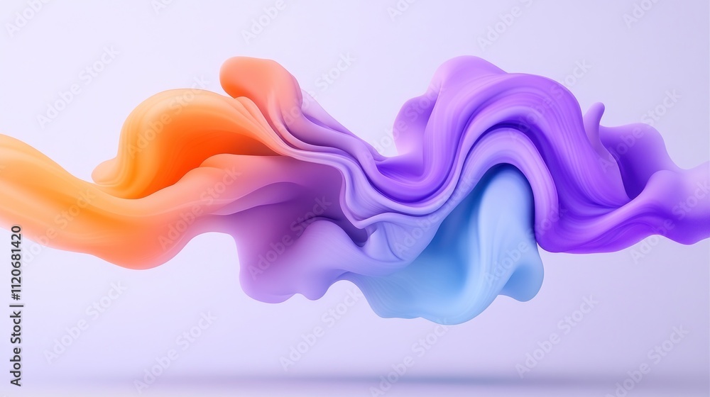 Aufkleber abstract colorful waves flowing in a smooth, dynamic design.