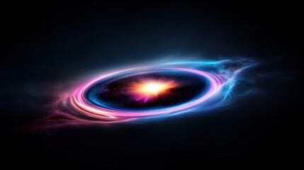 Fototapeta premium A vibrant cosmic scene depicting a swirling galaxy.