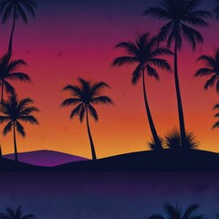 Obraz premium Lightning Highlights a Tropical Wonderland 
