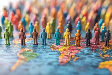 Colorful map global trends in workforce development and labor markets