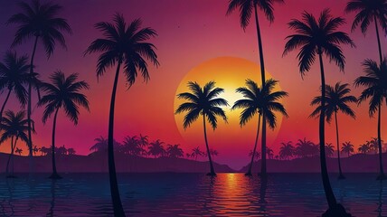 Obraz premium Lightning Highlights a Tropical Wonderland 