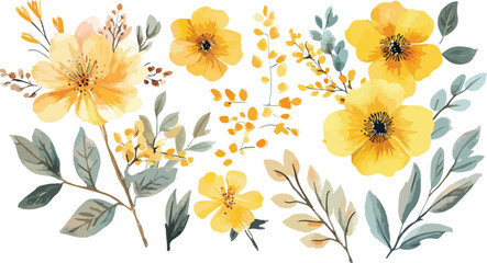 yellow and white flowers