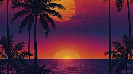 Obraz premium Lightning Highlights a Tropical Wonderland 