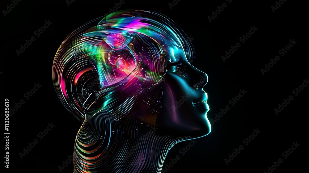 Poster elegant ai teaching assistant prototype with sleek metallic design