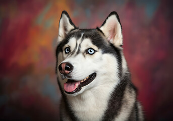 Fototapeta premium 시베리안 허스키 애완동물 반려견 애완견 개 강아지 