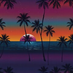 Fototapeta premium Lightning Highlights a Tropical Wonderland 