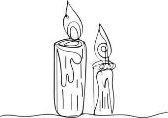 vector illustration of a candle