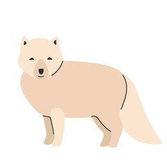 Arctic fox icon clipart avatar logotype isolated illustration