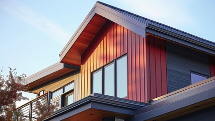 Shed Roof: A single-sloped roof commonly used for modern buildings and sheds, providing a sleek, minimalist look with functional design and efficient water drainage.
