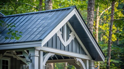 Shed Roof Extension: A practical roof extension with a single slope, perfect for adding extra shelter to porches, patios, or outdoor spaces, offering simplicity and functionality.
