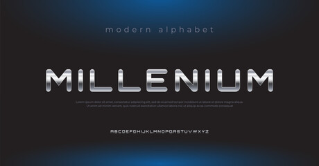 Future modern alphabet font. Typography techno style fonts for sport, technology, digital, movie logo design