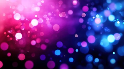 Vibrant bokeh lights in shades of pink and blue