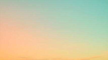 Soft pastel sky gradient.  Peachy orange blends into a tranquil teal. Perfect for backgrounds, designs, and calming visuals.
