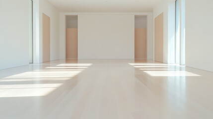 Fototapeta premium Minimalist White Room with Natural Light
