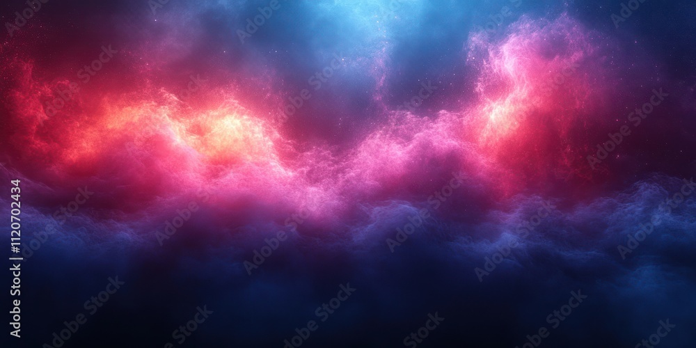 Poster gradient abstract background deep blue soft pink ambient light minimalist color blending digital art
