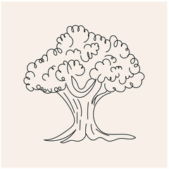 vector tree silhouette