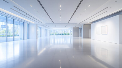 Fototapeta premium Modern Office Lobby with Glass Walls