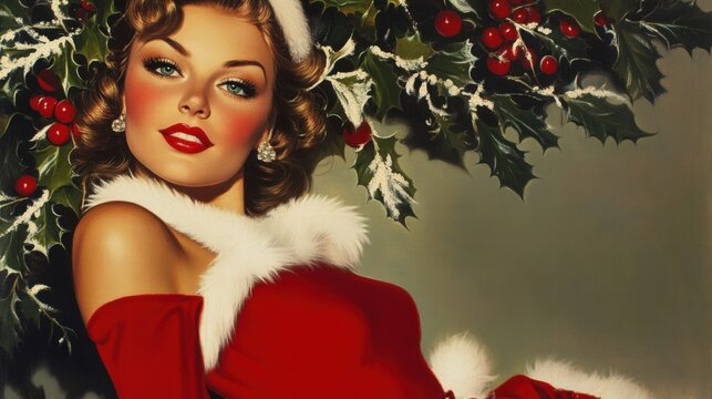 Vintage Pinup Christmas Images  Browse 2,373 Stock Photos, Vectors, and  Video | Adobe Stock