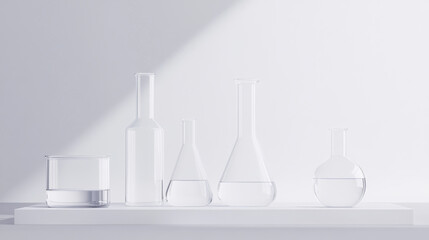 Minimalist Laboratory Glassware Display