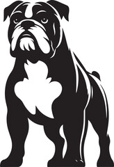 Bulldog silhouette vector illustration
