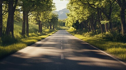 Fototapeta premium picturesque road with no cars