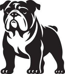Bulldog silhouette vector illustration