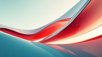 futuristic abstract geometric shape in vibrant colors symbolizing advanced technology, innovation, and digital transformation with a focus on precision and complexity in design and structure