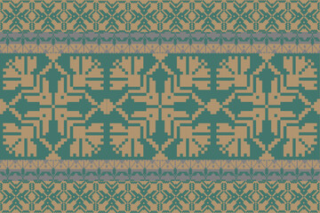 Art Abstract with Pixel Art Designs. Traditional Cross Stitch needlework. Geometric Ethnic Pattern, Embroidery, Textile Ornamental, Fabric, Hand Stitch Pattern, Cultural Stitching Pixel Art