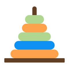wooden toy pyramid icon