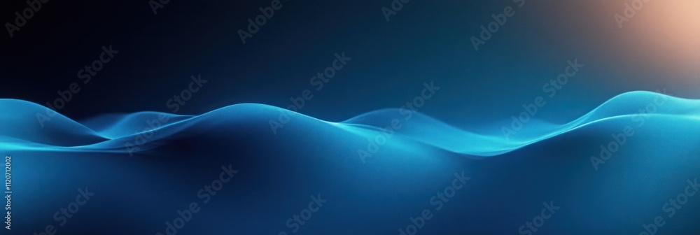 Poster turquoise and deep blue gradient minimalistic abstract background with soft ambient light and high-r