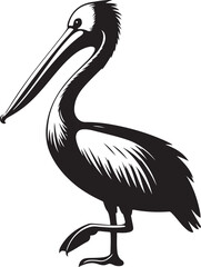 Pelican silhouette vector illustration