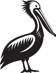 Pelican silhouette vector illustration