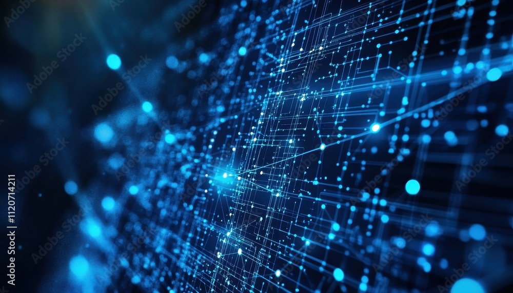 Poster abstract digital network data connections visualization