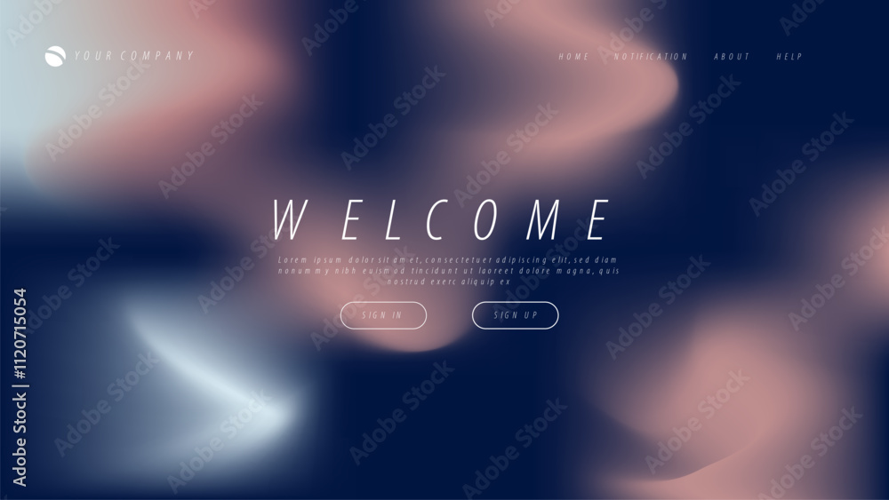 Wall mural abstract background for your landing page design. minimal background for website designs