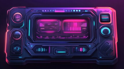Fototapeta premium Futuristic Tech Panel UI Design