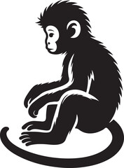 Monkey silhouette vector illustration