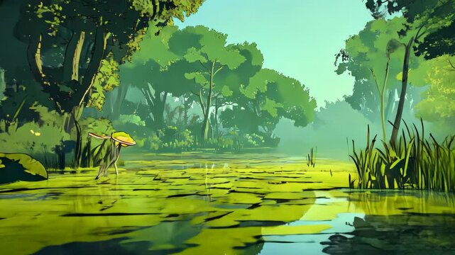 Serene Forest Pond