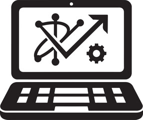 laptop Silhouette Vector illustration Design