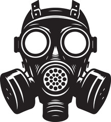 Gas Mask vector illustration, Respirator gas mask, Vector illustration