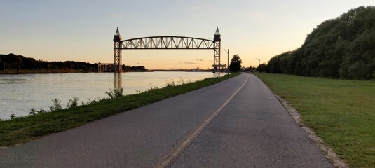 Pedestrian Pathway by Sagamore bridge canal