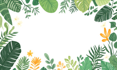 Creative 2D Doodle Floral Illustrations Text Space for Versatile Designs, Greeting Cards, Invitations