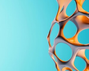 Abstract art of nanolattice structures in modern alloys, material science, futuristic inspirations