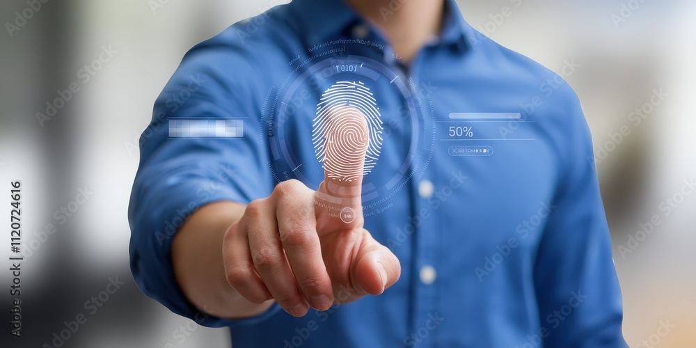 Poster fingerprint scanning technology for secure access