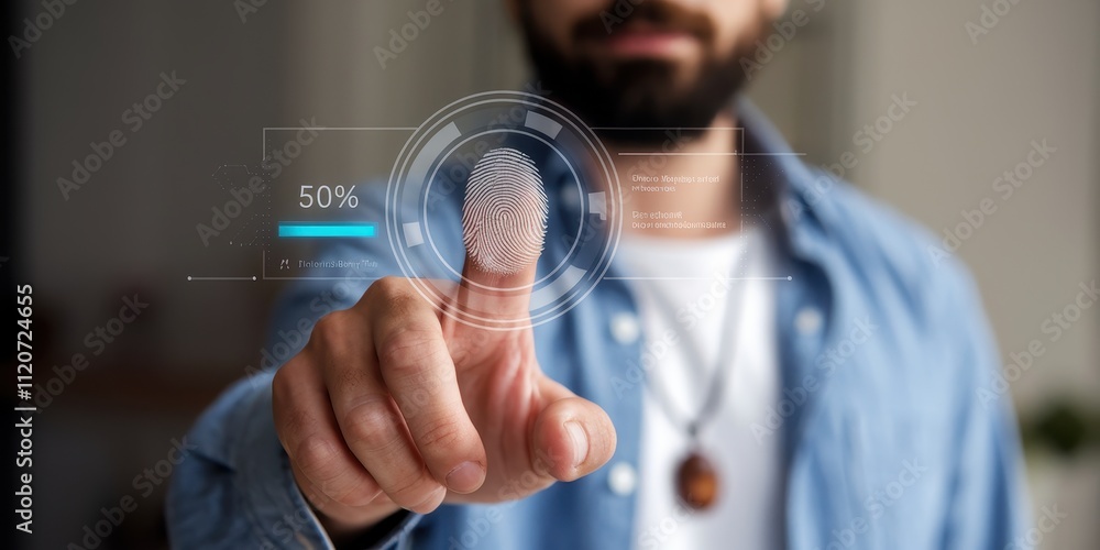 Poster fingerprint authentication for digital security and privacy