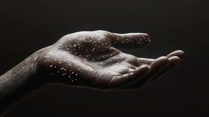 Patient Hand with Monkeypox Symptoms.