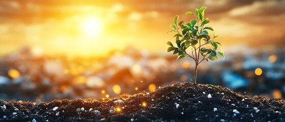 Various recycling and waste disposal activities and green space, loving the world, a green world for a friendly environment